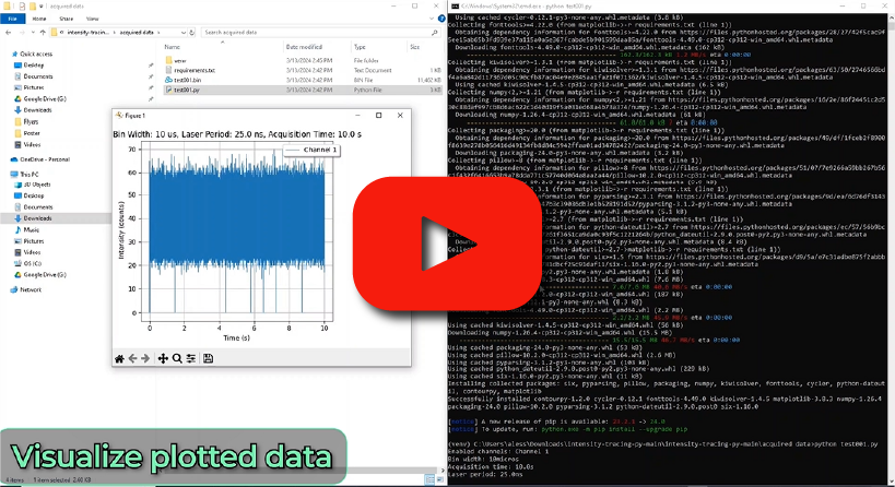 Intensity Tracing Export Dara